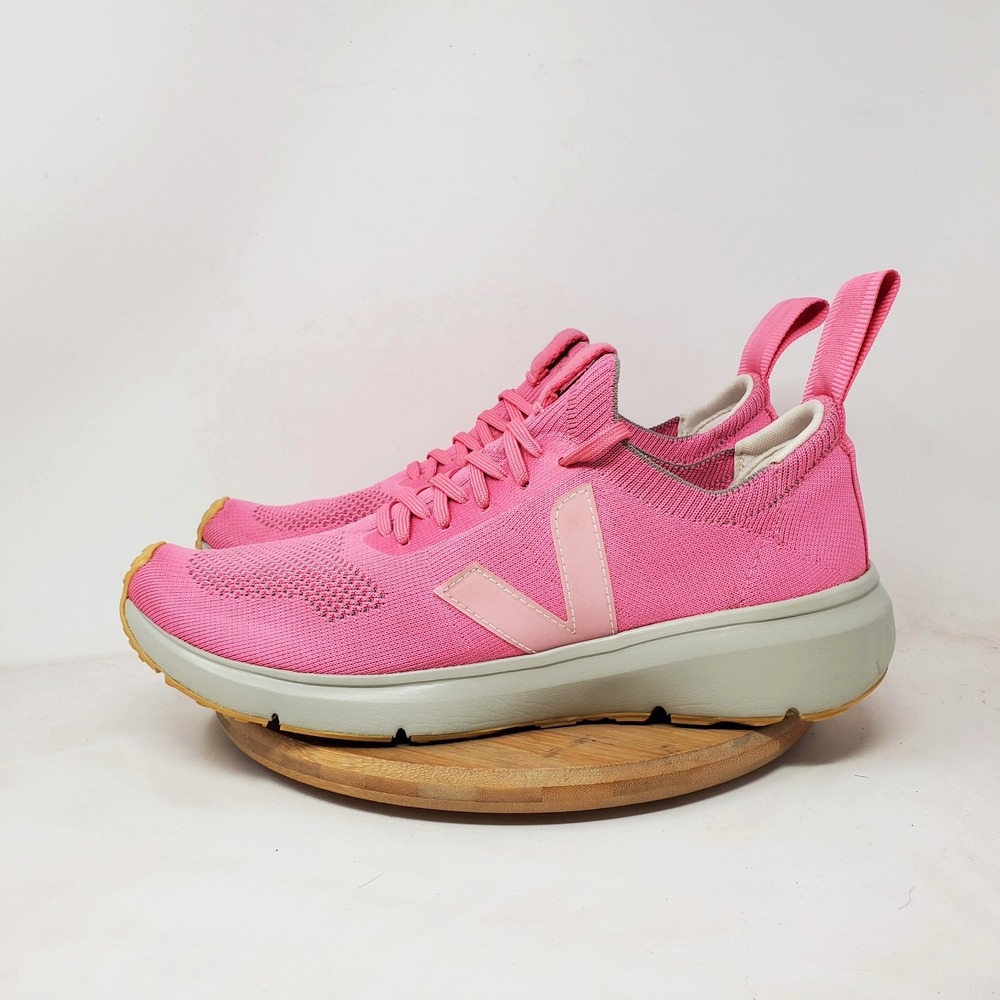 VEJA x Rick Owens Shoes Mens 43 Pop Pink Runner 2 Knit Lace Up Low Top Sneaker